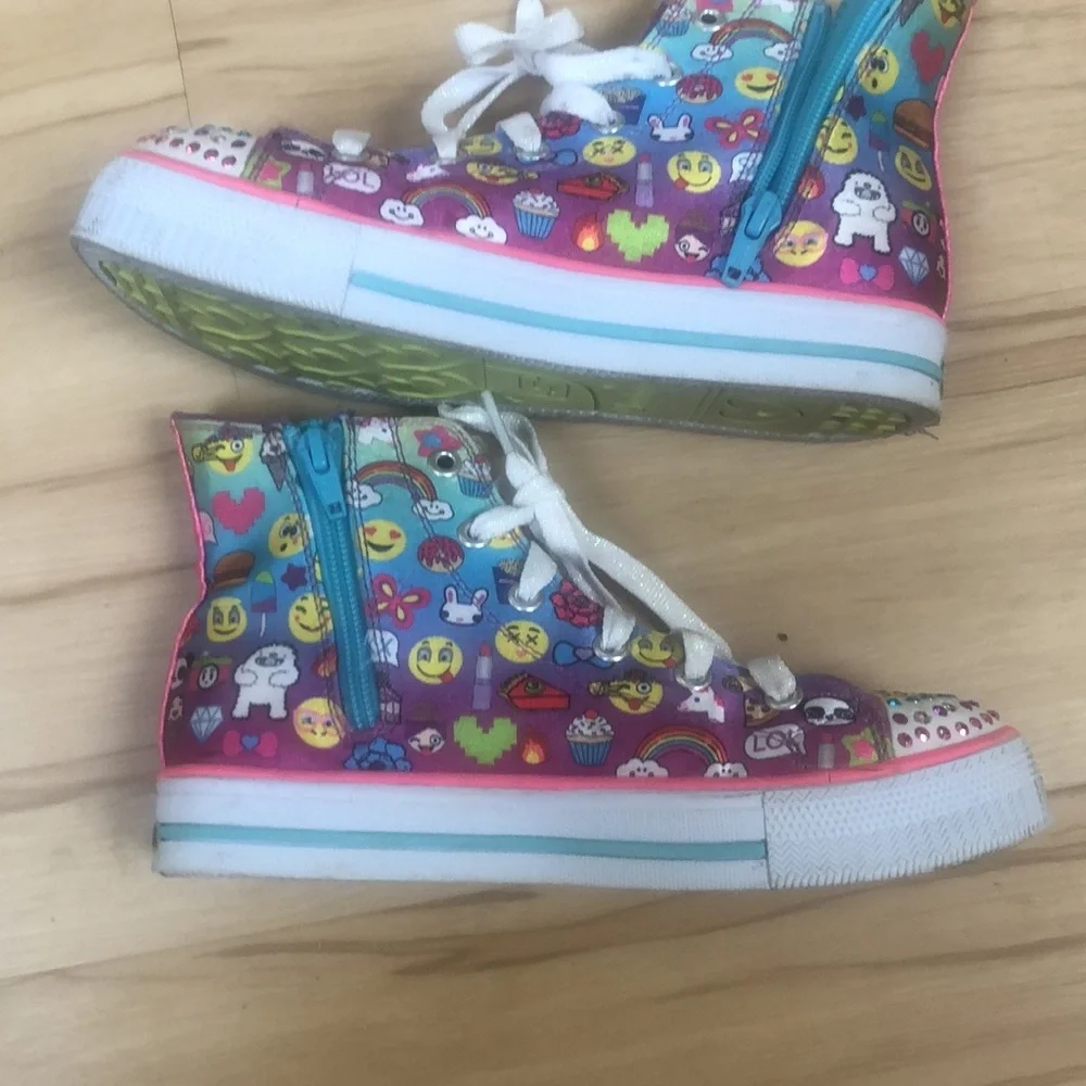 Skechers Twinkle Toes‎ Light Up Hi Top Sneakers